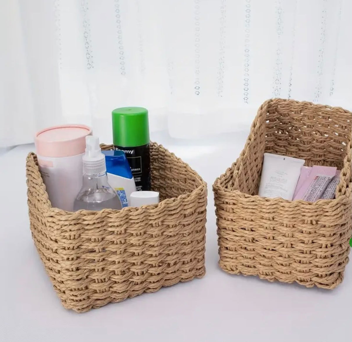 Large Wooven 3 Storage Baskets