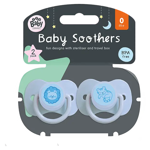 Soothers with Steriliser & Travel Box 2pk